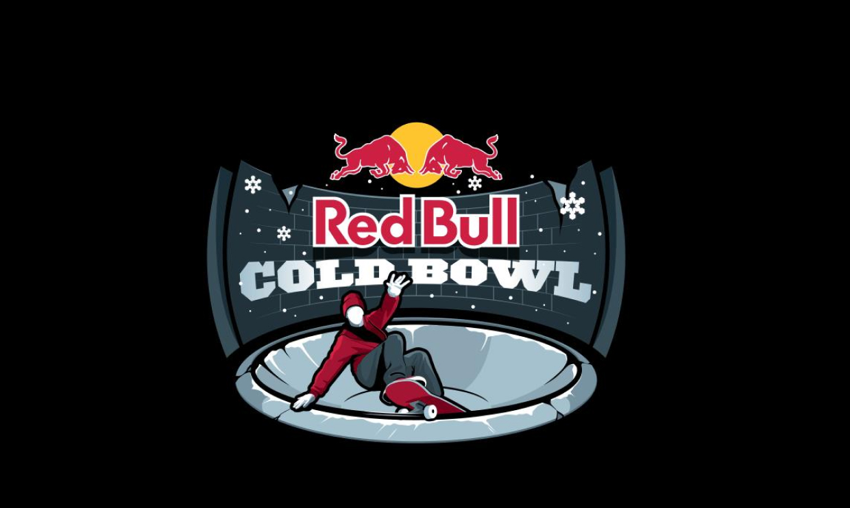 Red Bull cold bowl skateboarding logo