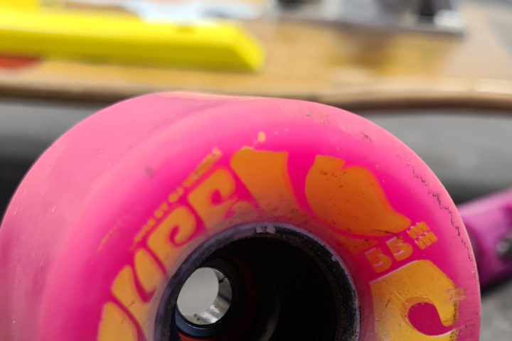 skateboard bearing in wheel