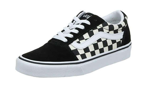 checked vans skateboarding shoes