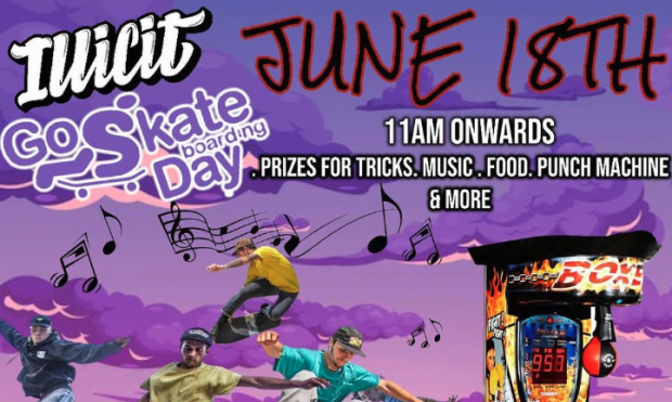 Kettering illicit skateboarding event poster