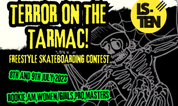 leads terror on the tarmac summer skateboarding event post