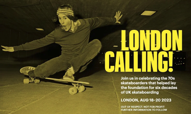 London calling skateboard event poster