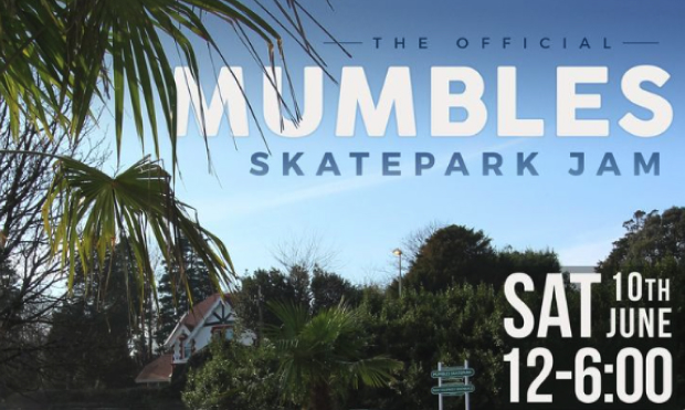 mumbles skateboarding event poster