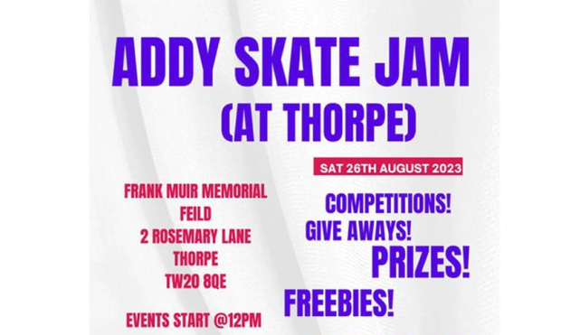 Thorpe Addy skate jam poster